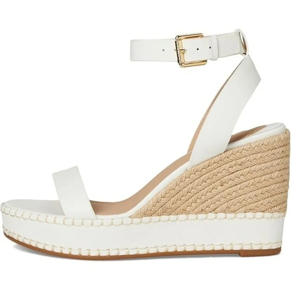Women's‎ Lauren Ralph Lauren Hilarie Espadrille Wedges White Size 9 New in Box